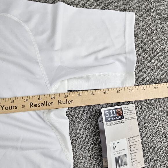 5.11 Tactical Men's Loose Fit Crew Short Sleeve Shirt Style 40007 White Size M - Picture 4 of 8
